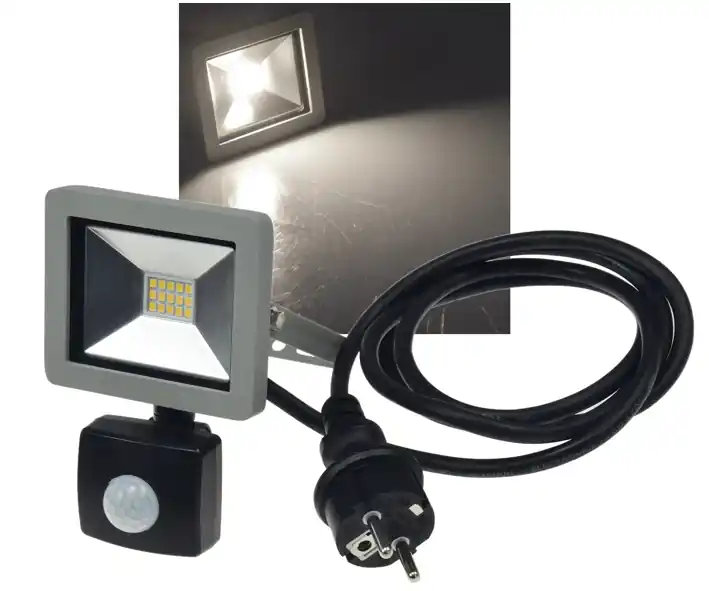 Knallerangebot 10W LED Scheinwerfer mit Bewegungsmelder 4500K 750lm IP44 Fluter Strahler
