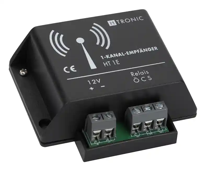 Ausverkauf 12V Funksteuerung 1Kanal HT1E mit 5A Relais Funkrelais Funkschalter