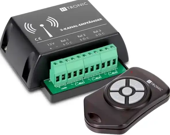 Neue Ware 12V Funksteuerung 3Kanal mit 5A Relais und Fernbedienung Funkrelais Funkschalter