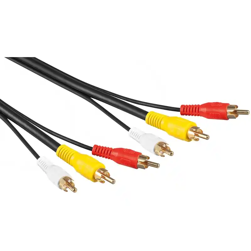 Beliebt 15m Cinchkabel 3-adrig NF Audio-Kabel mit Videokabel