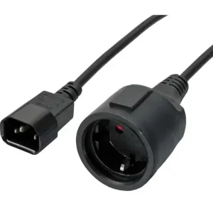 Gleich Bestellen 1m Netzkabel Adapterkabel Kaltgeräte C14 auf Schutzkontaktdose zB für USV
