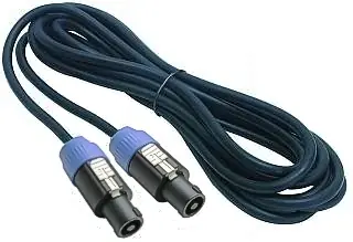 15m Lautsprecherkabel 2x 2,5qmm mit PA-Stecker Schwarz Mengenrabatt