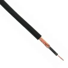 Sonderaktion 1m Audiokabel NF-Kabel Schwarz 1x 0,14qmm geschirmt