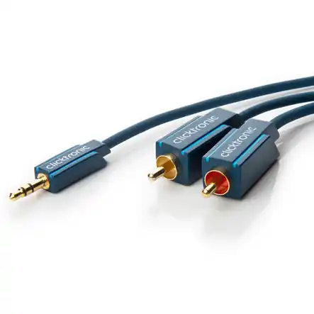 Must-Have 1m Klinkenkabel 3,5mm Klinke auf 2x Stereo Cinchstecker OFC Premiumkabel