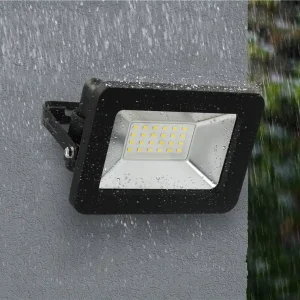 Sonderangebot 20W LED Scheinwerfer 230V Neutralweiss 4000K 1700lm IP65 Schwarz Alugehäuse