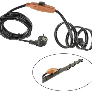Kostenloser Rückversand 230V Heizkabel 2m Leistung 32W Heizleitung mit Temperaturfühler und Schaltautomatik