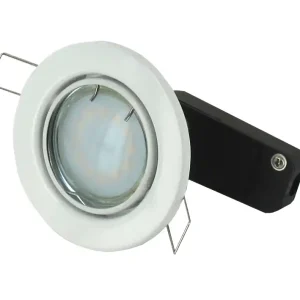 230V LED Deckenleuchte GU10 6W 3000K Warmweiss 430lm 64mm Einbaulampe Fassung mit Leuchtmittel Preiswert