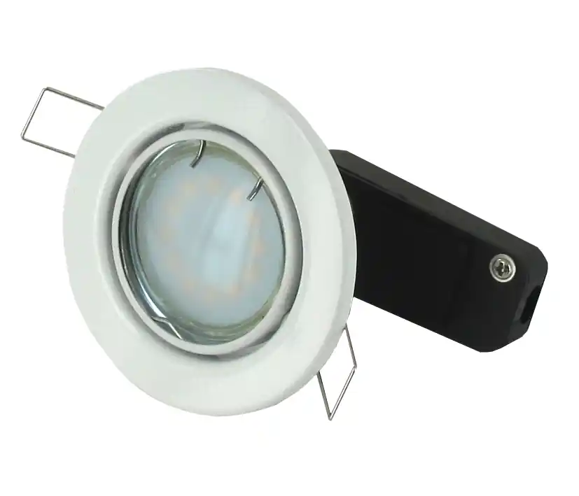 230V LED Deckenleuchte GU10 6W 3000K Warmweiss 430lm 64mm Einbaulampe Fassung mit Leuchtmittel Preiswert