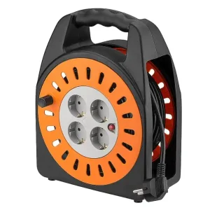 Angebot 25m Kabeltrommel mit 4 Steckdosen max 16A 3600W
