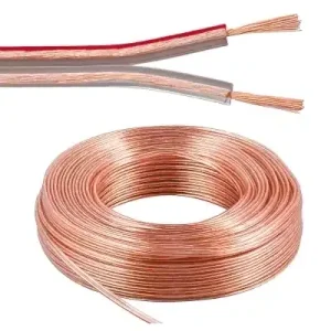Mega-Angebot 25m Lautsprecherkabel 2x 0,75qmm Ring Transparent 100% Kupfer