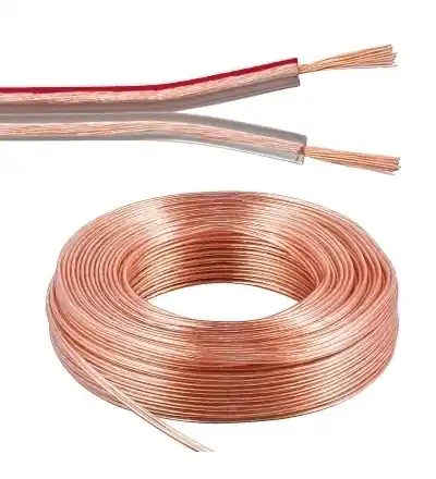 Großhandel 25m Lautsprecherkabel 2x 1,5qmm Ring Transparent 100% Kupfer OFC
