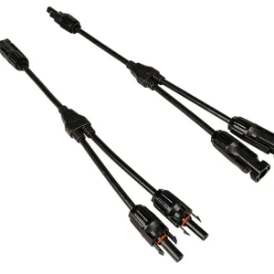 Markenware 2er SET mit Y-Adapter mit Solarsteckern
