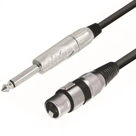 2m XLR Klinke Kabel 6,3mm Klinke auf XLR Kupplung geschirmt NF Versand Am Gleichen Tag