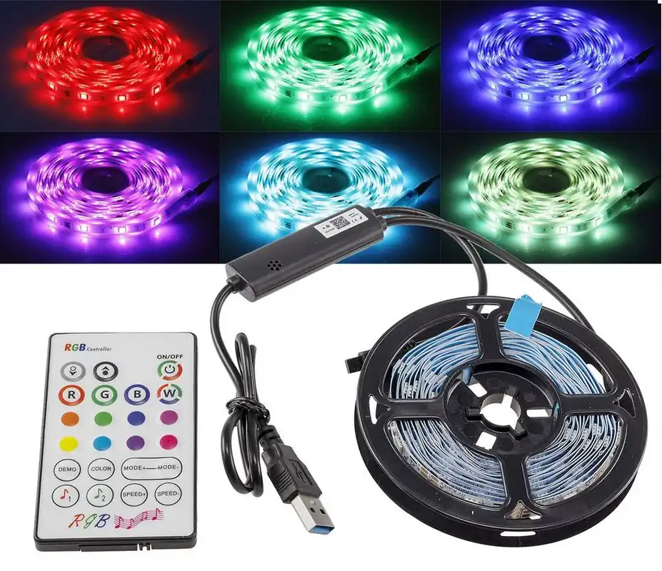 Mengenrabatt 3,5m LED Stripe RGB mit USB Kontroller und Fernbedienung