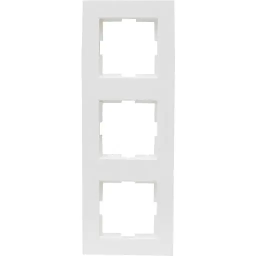 3-fach Außenrahmen Reinweiss Inlet 50x50mm Serie KARRE Highlight