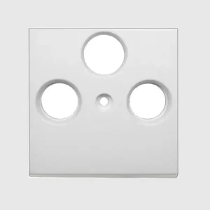 3-Loch Blende 50x50mm Abdeckung für Antennendosen 1-teilig Reinweiss Glanz Gleich Bestellen
