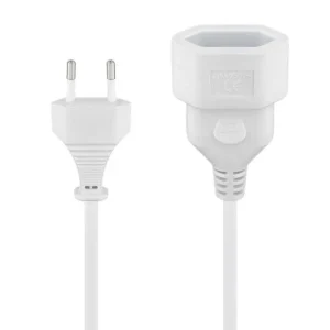 Nur Heute 3m Stromverlängerung 2pol Eurostecker Weiss Stecker auf Kupplung