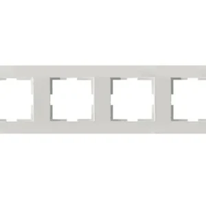 Neu 4-fach Außenrahmen 83x296mm Reinweiss Inlet 50x50mm Serie Meridian