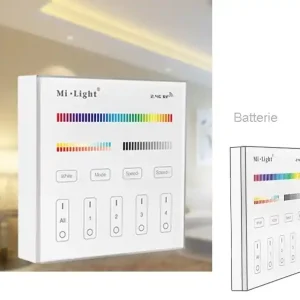 4-Zonen Touch-Kontroller 5KC-B4 Funk zu MiBoxer Mi-Light Serie AP Batteriebetrieb Schnäppchen