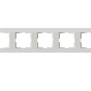 5-fach Außenrahmen 83x367mm Reinweiss Inlet 50x50mm Serie Meridian Finale Aktion