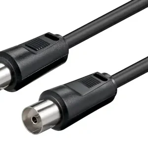 5m Koaxkabel TV-Kabel oder als Radiokabel verwendbar Koaxstecker auf Koaxbuchse IEC Black Jetzt Zugreifen