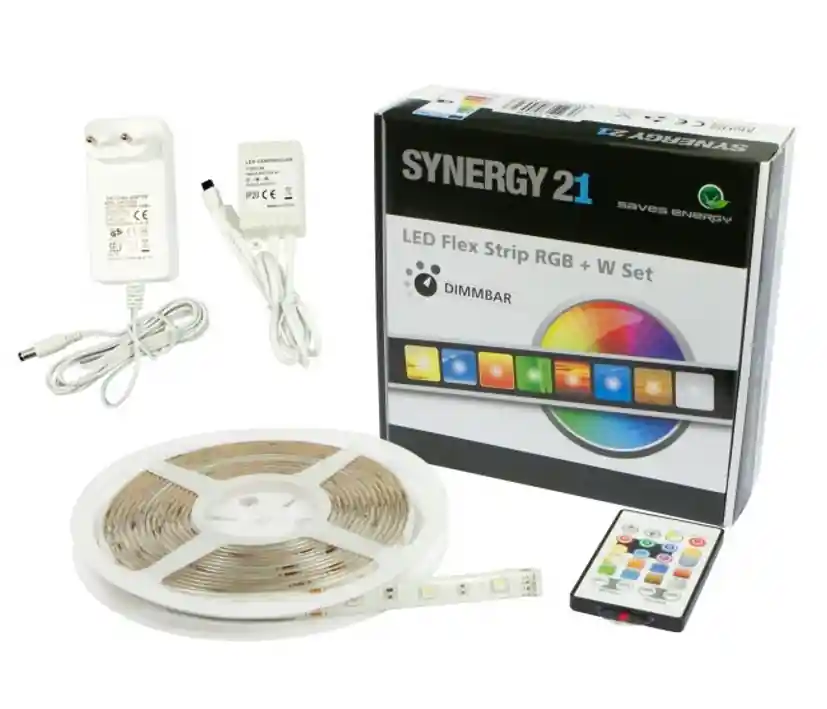 5m LED Stripe RGB-W IP65 mit Kontroller Fernbedienung und 220V-Netzteil Meistverkauft