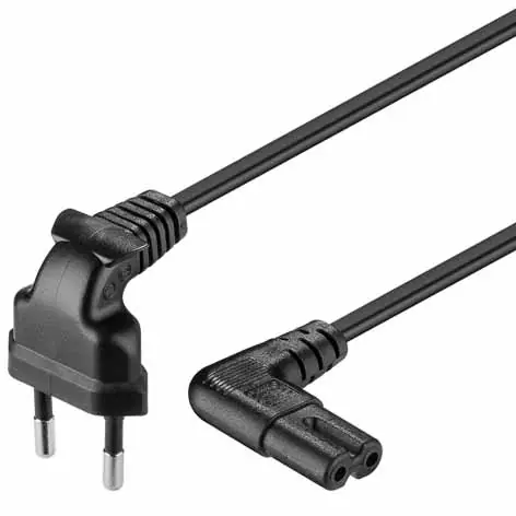 Begrenztes Angebot 5m Netzkabel Eurokabel Euronetzkabel C8 Stecker gewinkelt