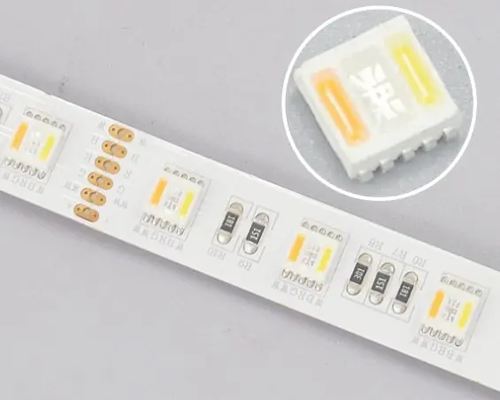 5m RGB LED Stripe IP20 24V 165W RGB-CCT Dualweiss WW+NW+CW 5-Kanal System Markenprodukt
