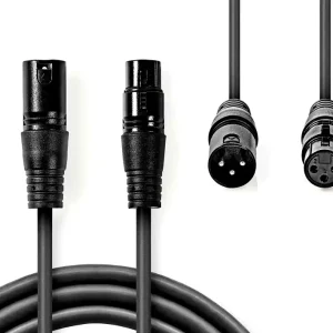 5m XLR Kabel Schwarz 3pol XLR-Buchse XLR-Stecker Black Saisonangebot
