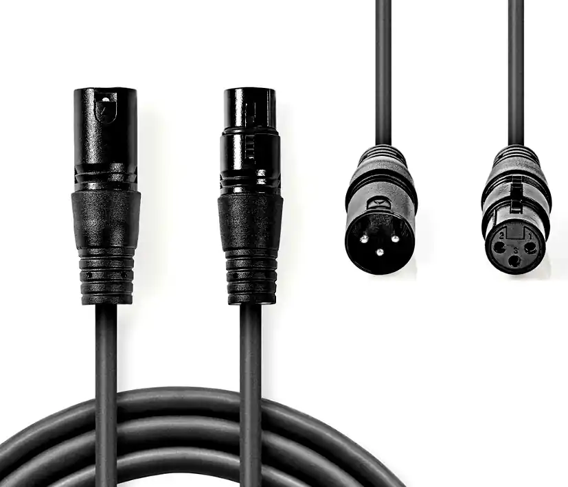 5m XLR Kabel Schwarz 3pol XLR-Buchse XLR-Stecker Black Saisonangebot