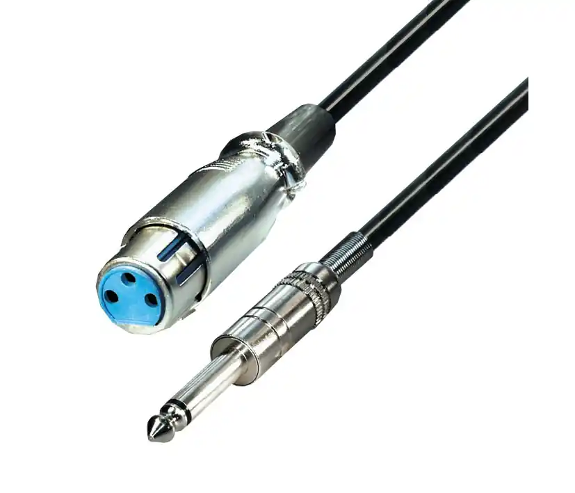5m XLR Klinke Kabel 6,3mm Klinke auf XLR Kupplung geschirmt NF Neue Ware