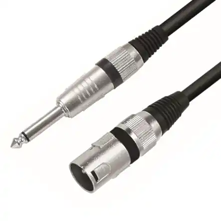 5m XLR Klinke Kabel 6,3mm Klinke auf XLR Stecker geschirmt NF Neue Ware