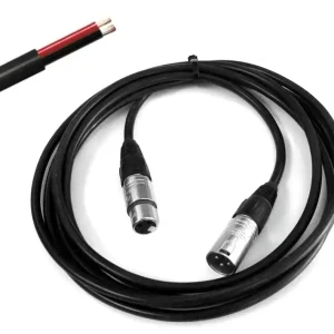 5m XLR Lautsprecherkabel 2x1,5qmm XLR-Stecker auf XLR-Kupplung + NICHT GESCHIRMT Preiswert