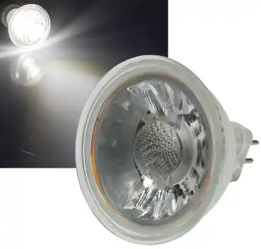 5W LED Birne 50mm MR16 460lm 12V Spot 36° COB Neutralweiss Daylight dimmbar Neu