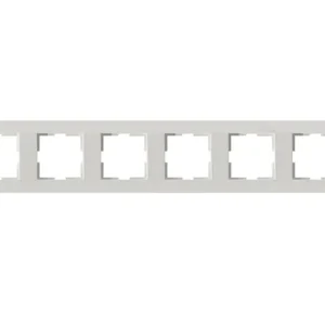 6-fach Außenrahmen 83x438mm Reinweiss Inlet 50x50mm Serie Meridian Bestpreis