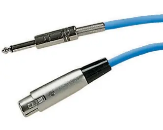 Schnäppchen 6m XLR Klinke Kabel BLAU 6,3mm Klinkenstecker auf XLR Kupplung geschirmt NF
