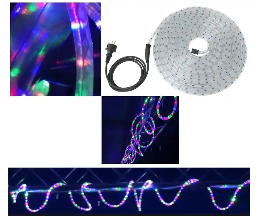 Schneller Versand 9m Lichtschlauch 230V Multicolor 4-farbiges Rubberlight mit 324Lampen