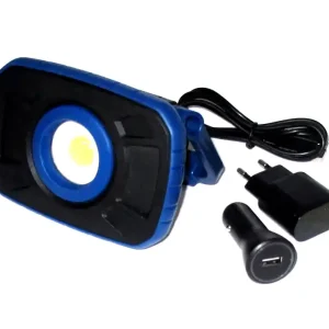 Arbeitsleuchte Akkustrahler 10W IP68 IK8 Lithium-Akku USB mit NT & KFZ-Ladegerät Heißes Angebot