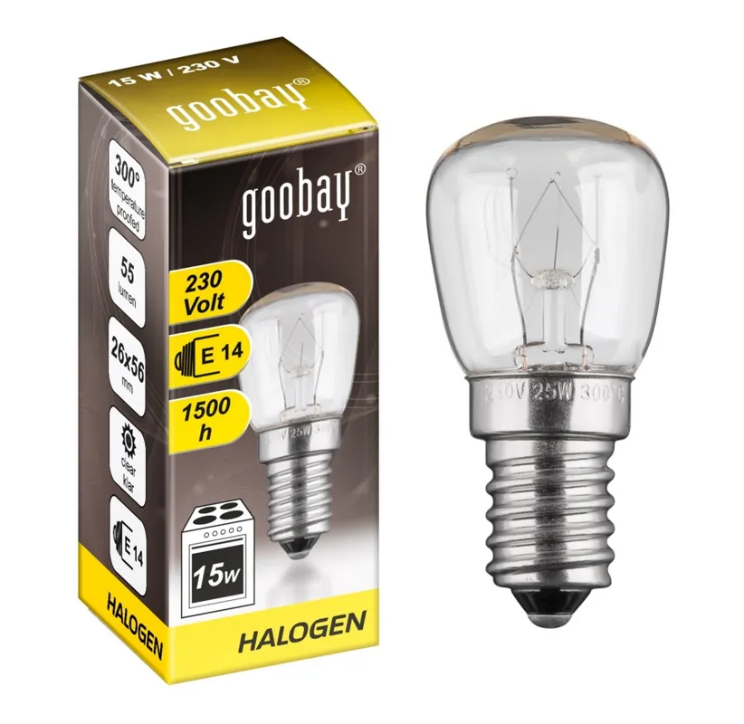 Knallerangebot Backofenlampe Glühlampe E14 15W 230V Klar bis 300 Grad