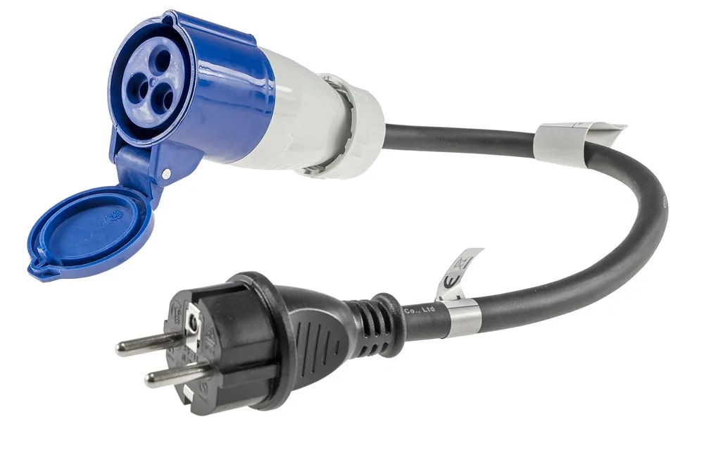 CEE Adapter 0,4m CEE Kupplung auf Schutzkontaktstecker 230V 16A Schneller Versand