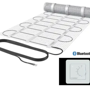 Premium Fussbodenheizung 4-10qm mit Thermostat APP Bluetooth 230V 800W Leistung