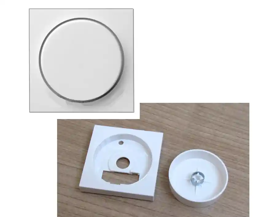 GIRA Dimmerknopf mit Blende 55x55mm Reinweiss Matt für 4mm Achse Bestseller