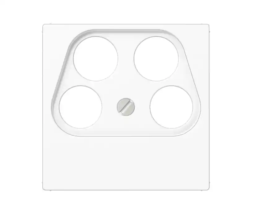 Original Jung Blende für Antennendose 55x55mm Innenblende für BK-SAT-TV-Dose 4Loch Alpinweiss