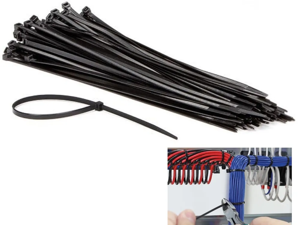 Neuheit Kabelbinder 500mm x 8,8mm Schwarz UV-beständig 50er Pack solide langzeitstabile Nylon-Kabelbinder Zugkraft bis 80kg