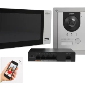 KIT IP LAN Kamera Türsprechsystem mit 7zoll Monitor APP 2MP 180grad Sichtwinkel Bestseller
