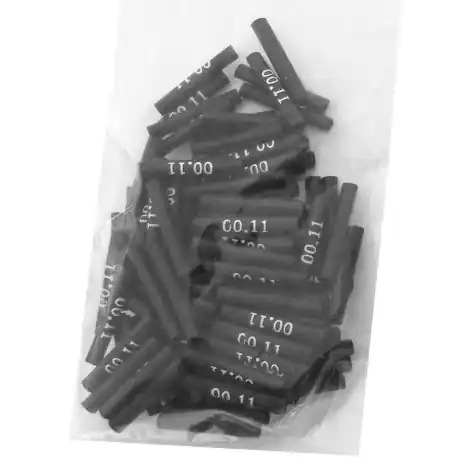 Zertifiziert Schwarzer Schrumpfschlauch 4x25mm 100er Pack