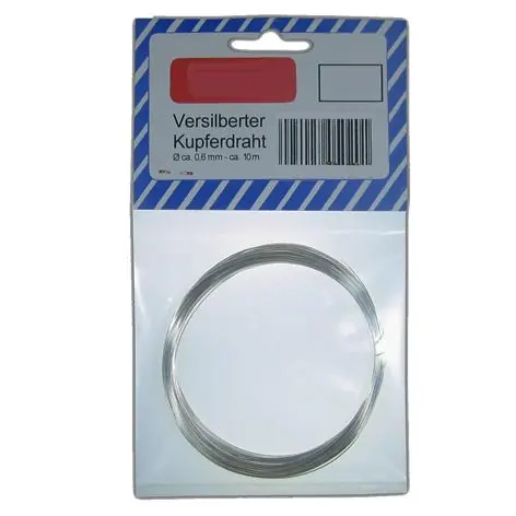 Silberdraht Kupferdraht versilbert 0,6mm 10m im SB-Beutel Ab Werk