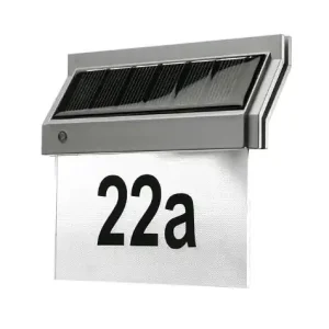Solar Hausnummernleuchte mit LED 18x16x5cm inkl. Zahlen-Buchstabensatz Heute Kaufen