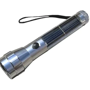 Taschenlampe mit Solarzellen und integriertem Akku Knallerangebot