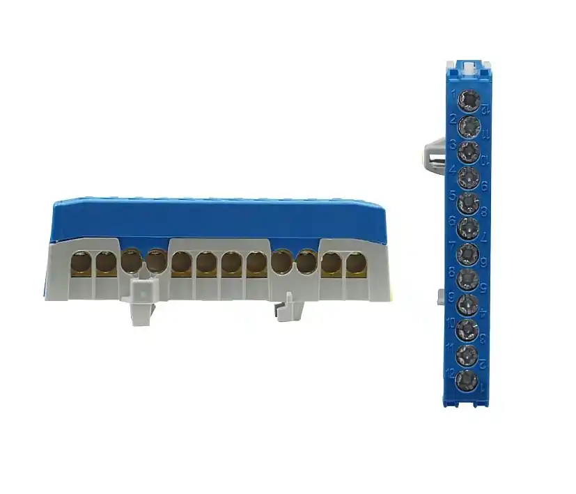 Verteilerklemmen N-Klemme 12pol bis 16qmm Blau Versand Am Gleichen Tag